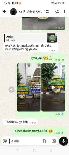 Testimonial Papan Bunga Pernikahan payakumbuh