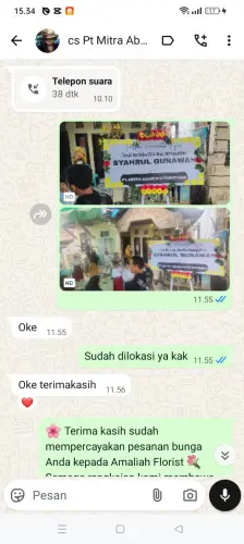 Testimonial Papan Bunga payakumbuh