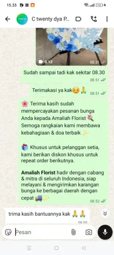 Testimonial Standing Flower payakumbuh