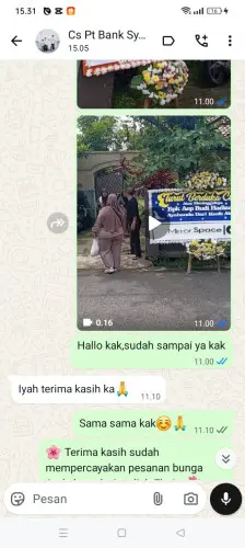 Testimonial Papan Bunga payakumbuh